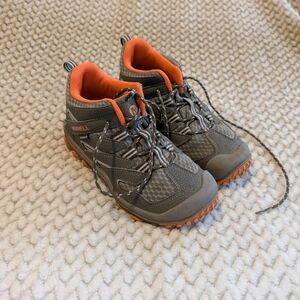 Merrell Kids' Gray and Orange Hiking Shoes Size 1.5